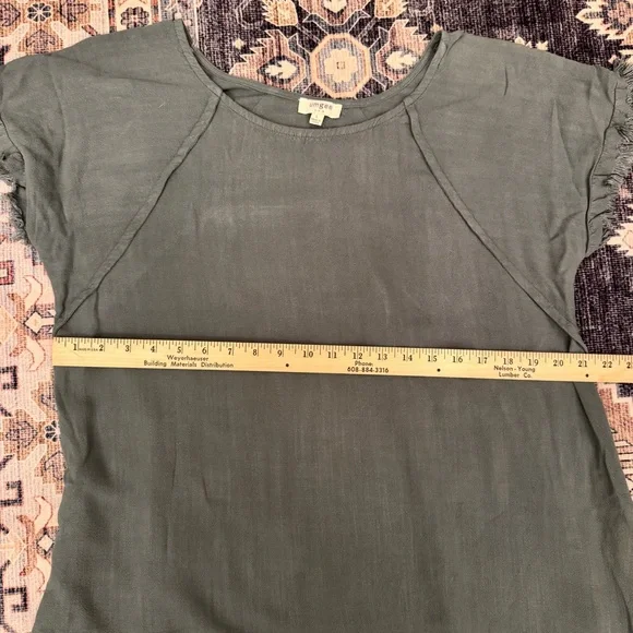 Umgee High Low Linen Cotton Blend Short Sleeve Dress Women’s Size Large - Picture 10 of 12